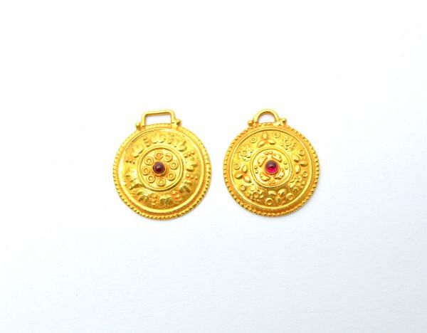  18K Solid Gold Charm in 22X19X5mm Size - SGTAN-0847, Sold By 1 Pcs.