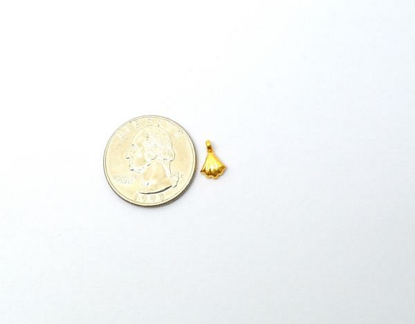  Beautiful 18K Solid Gold Charm Pendant - 10X7X2 mm Size - SGTAN-0848, Sold By 1 Pcs.