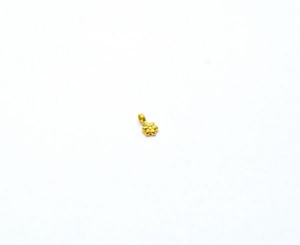  18k Solid Gold Charm Pendant With 4X7X1mm Size  - SGTAN-0851 Sold By 4 Pcs