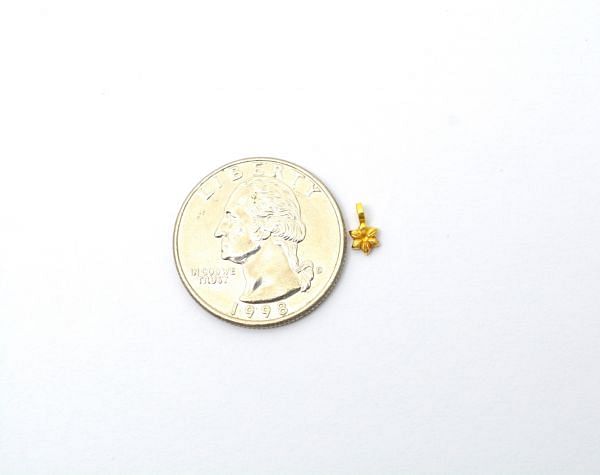  18k Solid Gold Charm Pendant With 4X7X1mm Size  - SGTAN-0851 Sold By 4 Pcs