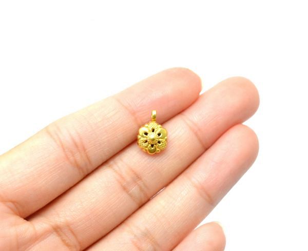  18K Solid Gold Charm Pendant With 12X8X3.5mm Size  - SGTAN-0854, Sold By 1 Pcs.