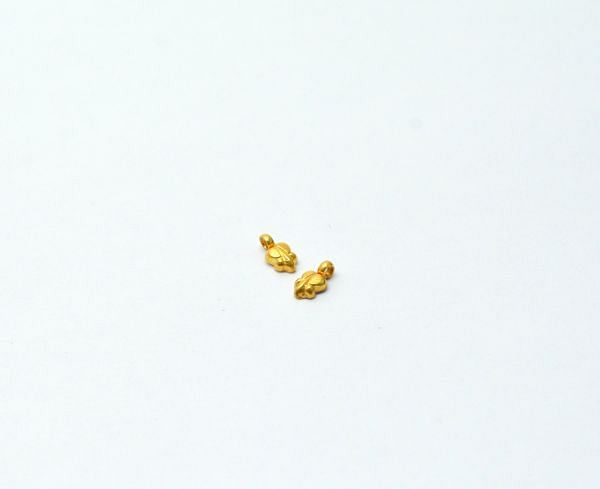  Handmade 18k Solid Gold Charm Pendant - 8X4X2mm Size  - SGTAN-0857 Sold By 2 Pcs