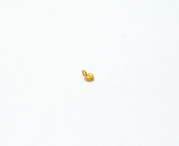 Beautiful  18k Solid Gold Charm Pendant in 5X7X2mm Size  - SGTAN-0859 Sold By 2 Pcs 