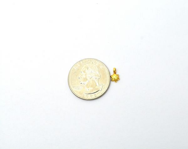  Handmade 18K Solid Gold Charm Pendant - 9X4X2mm Size  - SGTAN-0860, Sold By 1 Pcs.