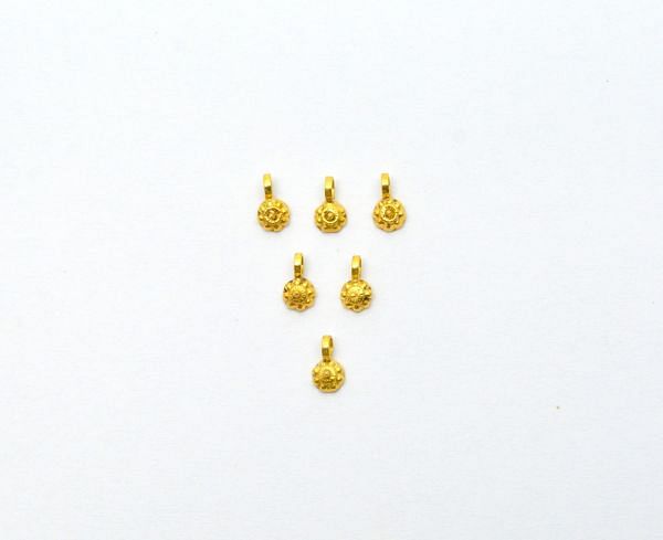 Handmade 18k Solid Gold Charm Pendant With 3X6X1mm Size  - SGTAN-0863 Sold by 4 Pcs