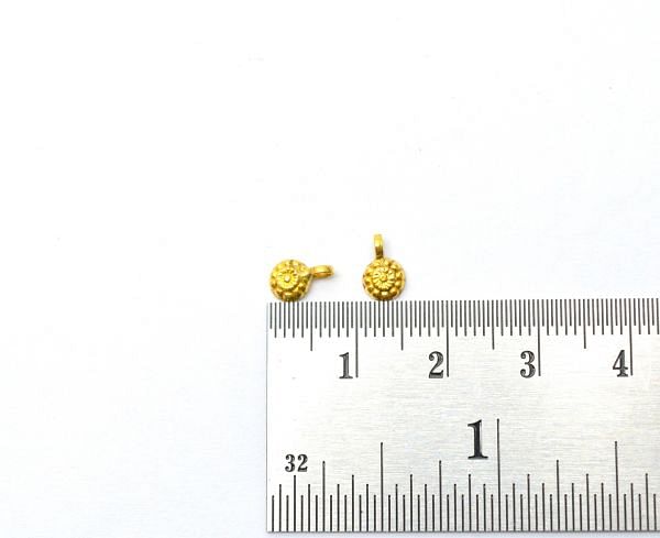  18k Solid Gold Charm Pendant - 7X5X2mm Size - SGTAN-0867 Sold by 2 Pcs 