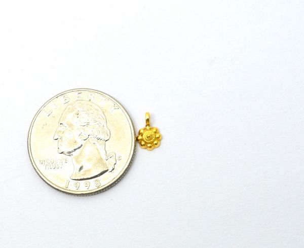  18k Solid Gold Charm Pendant in 8X5.5X3mm Size - SGTAN-0870 Sold by 2 Pcs