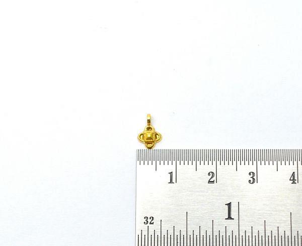  Handmade 18k Solid Gold Charm Pendant - 9X6X2mm Size   - SGTAN-0871 Sold by 2 Pcs