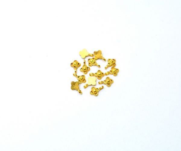 Handmade 18k Solid Gold Charm Pendant - 9X6X2mm Size   - SGTAN-0871 Sold by 2 Pcs