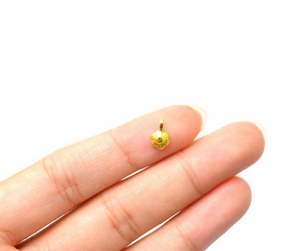  18k Solid Gold Charm Pendant -  8X5X2mm Size - SGTAN-0872 Sold by 1 Pcs
