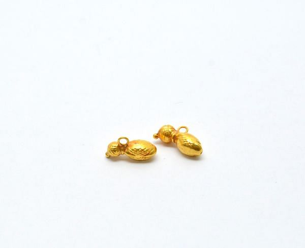 18K Solid Gold Charm Pendant in 8X14X5mm Size  SGTAN-0877, Sold By 1 Pcs.