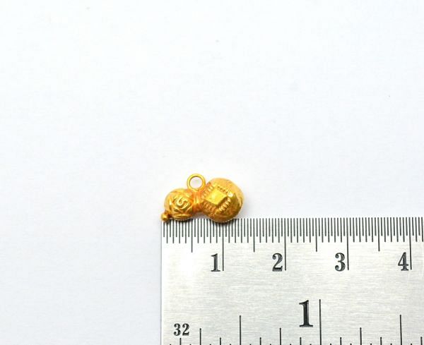  Handmade 18K Solid Gold Charm Pendant - 13X7X6mm Size - SGTAN-0879, Sold By 1 Pcs.