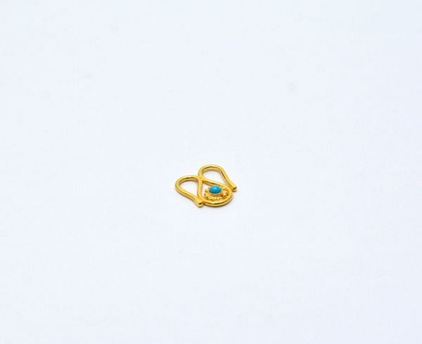 Stunning 18K Solid Gold Charm Pendant - 12X11X2mm Size  - SGTAN-0884, Sold By 1 Pcs.