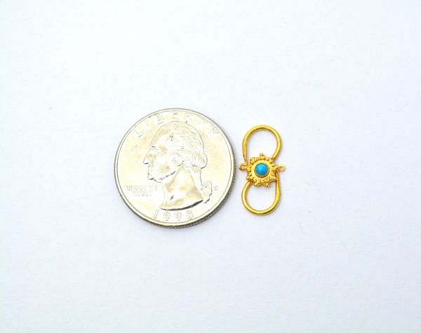  Handmade 18K Solid Gold Charm Pendant - 16.5X9X4mm Size - SGTAN-0889, Sold By 1 Pcs.