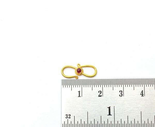  Clasp Studded With Hydro Stones. Amazingly Crafted S- Clasp Lock in 18k Solid Gold, Sold By 1pcs