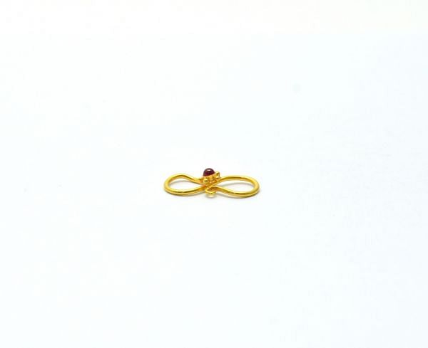 Stunning  S- Clasp Studded With Hydro Stones. Beautiful Handmade S- Clasp Lock 18k Solid Yellow Gold. Sold by 1pcs