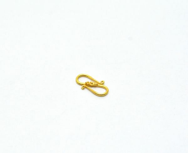 Gorgeous 18k Solid Yellow S-Clasp Lock. 15X7X12mm Amazingly Handcrafted S-Clasp in 18k Solid Gold in Shiny Finish, Sold By 1pcs