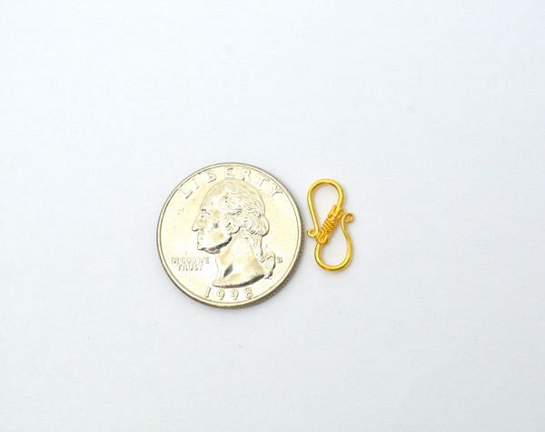 Gorgeous 18k Solid Yellow S-Clasp Lock. 14X6X2 mm Amazingly handcrafted S-Clasp in 18k Solid Gold, Sold By 1pcs