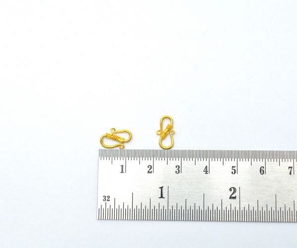 18K Gold Findings & Clasps Heart shape 12X6.5X2 Lock Plain, Sold By 1 Pc.