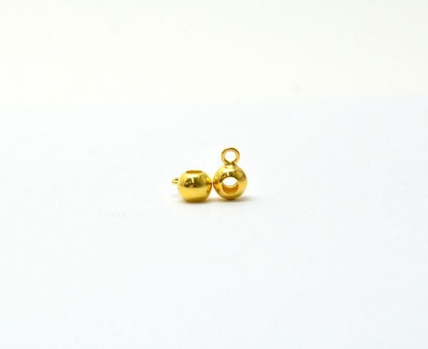 Beautiful 18k Solid Yellow Gold Round Charm Pendent. 8X5mm Handmade 18k Gold Charm Pendent in Shiny Finish. Sold By 1 pcs