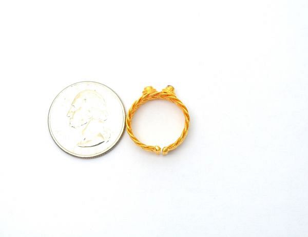  Beautiful Hanamade  18K Solid Gold Hyrdo Stone Ring  - SGTAN-0973, Sold By 1 Pcs.