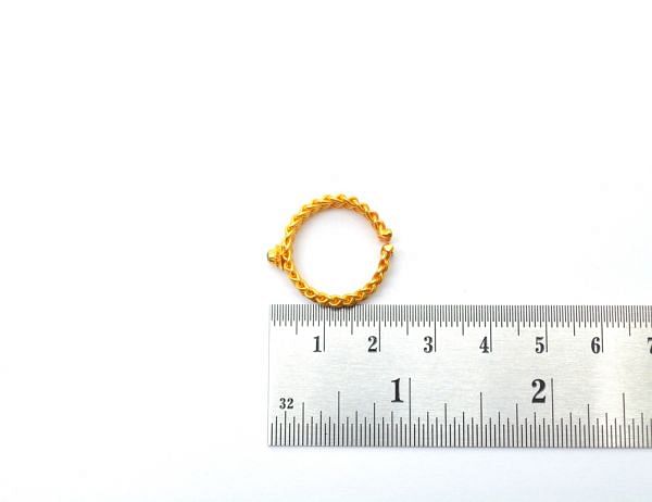 Amazingly Handmade 18k Solid Yellow Gold Free Size Ring Studded With Hydro Stones. Beautiful Ring , Sold By 1pcs