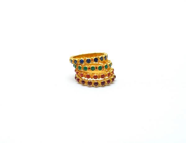  Gorgeous  18K Solid yellow Gold Ring - Hydro Stone - SGTAN-0987, Sold By 1 Pcs.