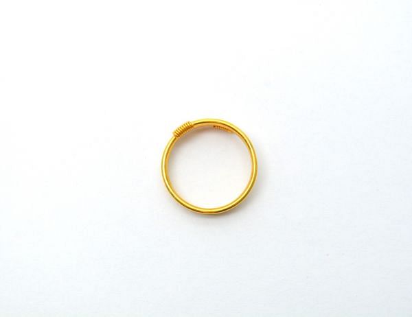 18K Handmade Solid Yellow Gold Ring Studded . Amazingly Crafted Free Size Ring in 18k Solid Gold, Sold By 1pcs