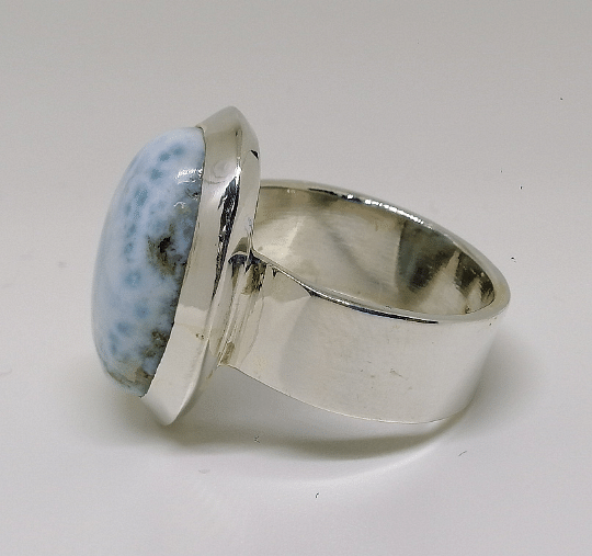 Handmade 925 Silver Ring With Larimar Stone, Sold By 1 Pcs  