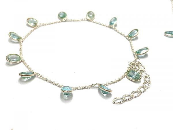 Handmade 925 Sterling Silver Bracelet With Apatite - 4mm Size, sold By 1pcs  