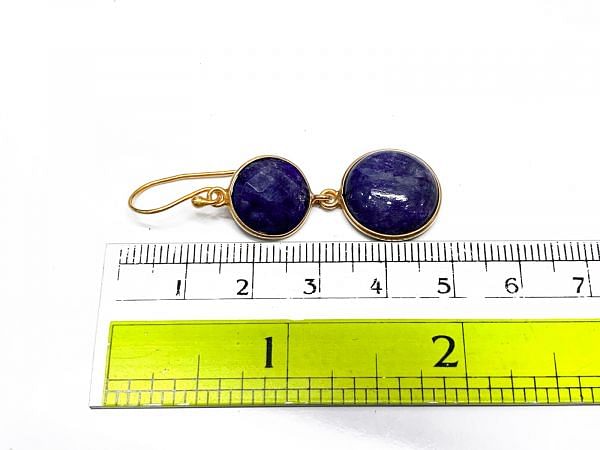 Handmade 925 Sterling Silver Earring With Emerald,Sapphire,Turquoise in 4.8Cm - Sold By 1 Pair