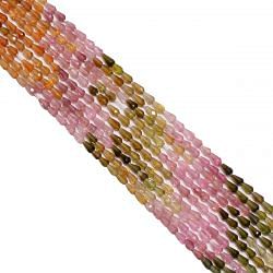 Tourmalin Stone Streight Drilled Drop Beads-AAA+ Quality Multi Color Beads in 2x3mm Size.