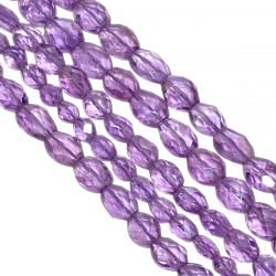 Brazil Amethyst 7x5-10x7mm Faceted Oval Beads Strand, Brazil Amethyst Faceted Oval Beads, Amethyst Oval Beads