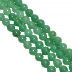 Green Aventurine Plain Beads 12mm With Round Ball Shape