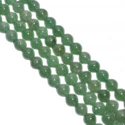 Green Aventurine 10 mm Smooth Stone Beads -Round Ball Shape