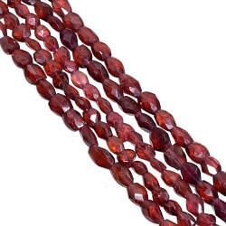 Garnet Faceted Beads-4x4.5-8x6.5mm Size And Oval Shape