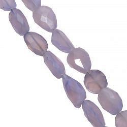 Chalcedony  Faceted Stone Beads 10x10-11x11mm With Nugget Shape