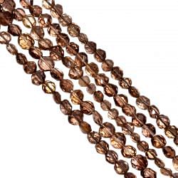 Smoky Quartz 4-9mm Faceted Coin Beads Strand, Smoky Quartz Faceted Coin Beads Strand, Smoky Quartz Beads