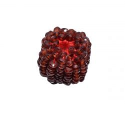 Garnet Faceted Beaded Beads in 16x16mm size and Roundel Shape 