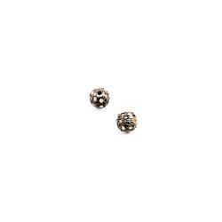 925 Sterling Silver 10.00mm Pave Diamond Bead, (Round Ball Shape).