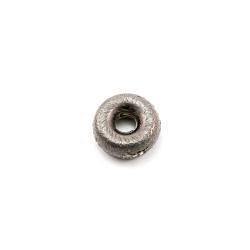 925 Sterling Silver Pave Diamond Bead, Wheel Shape-12.00x5.00mm, Black Rhodium Plating. Sold By 1 Pcs, F-1366