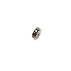  925 Sterling Silver Pave Diamond Bead, Wheel Shape-8.00x3.00mm, Black Rhodium Plating. Sold By 1 Pcs, F-1385