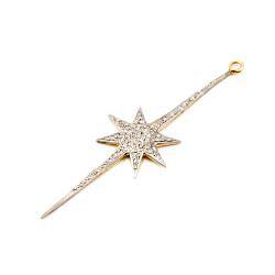  925 Sterling Silver Pave Diamond Pendant, Wheel Shape-68.00x21.00mm, Gold & White Rhodium Plating. Sold By 1 Pcs, F-1386