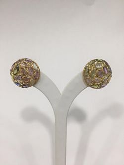  925 Sterling Silver Diamond Earring With Rose Cut Diamonds -  J-2124