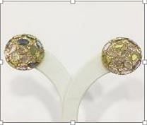  925 Sterling Silver Diamond Earring - Victorian Jewelry - J-2128