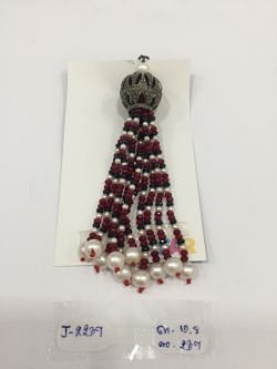 925 Sterling Silver Diamond Pendant -   Ruby, And Sapphire, Pearl - J-2237 