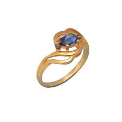 925 Sterling Silver Diamond Ring With Rose Cut Diamond And Kyanite ,  J-627 