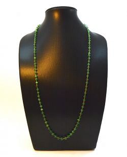 Amazingly  18k Solid Gold Necklace With Natural Emerald Stone - 4-6 mm Size - SGGRC-060