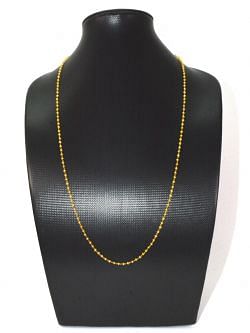  14k Solid Gold Necklace With Yellow Sapphire Stone - 2MM Size , SGGRC-134