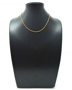  14k Solid Gold Necklace - Natural Orange Sapphire, 2MM - SGGRC-139